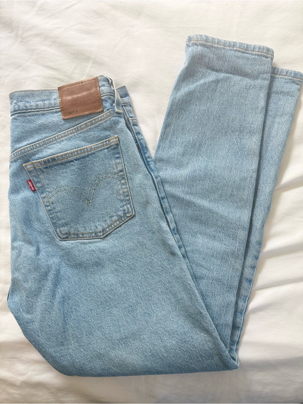 Levi's High-Rise Women's 501 Skinny Jeans in Light Blue w38 l30